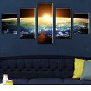 5 Panels Canvas Wall Art Hanging Painting Pictures Earth Hanging Ornaments