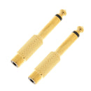 2Pcs 6.5mm 6.35mm 1/4inch Male Plug To RCA