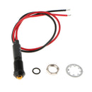 8mm 24V Car Motorcycle Metal Yellow LED Indicator Dash Light Lamp & 2 Wire