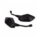 10mm Black Motorcycle Bike Wing Rear View Side Mirrors Motorbike Rearview N2Y7