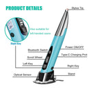 PR-A19 Wireless Optical Pen Mouse 2.4GHz USB Bluetooth Air Mouse (Blue) A