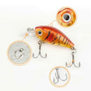 5x Minnow Fishing Lures Bass Crankbait Hooks Tackle Crank Baits + Fishi CHA
