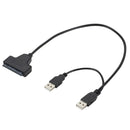 USB 2.0 To SATA 7+15 Pin Adapter Converter