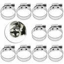 20pc 3/8"-1/2" Adjustable Stainless Steel Drive Hose Clamp Fuel Line Worm Clip X