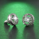Newly Women's Crystal Rhinestone Zircon Inlaid Ear Stud Platinum Plated Earrings