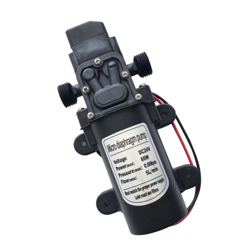 24V 60W Electric Diaphragm Self Priming Pump f/Cleaning watering D Interface