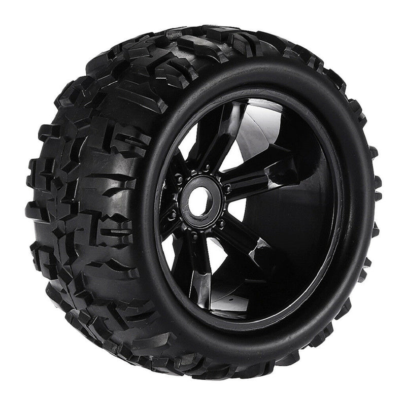 2pcs 1/8 RC Car Tire Tyres with Wheel Rim for HSP HPI E-MAXX Savage LRP Flux