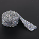1Yard 30mm Rhinestone Applique Iron on Trim Wedding Belt Sash Dress Decorative