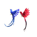 2pcs Artificial Bird w/ Long Tail Realistic Taxidermy Home Garden Decor 28cm