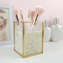 Vanity Brush Display Organizer, Cosmetic and Jewelry Storage Container, Pen