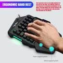 One-Handed 35 Keys Wired Game Keyboard + Mouse Gift For PC Gaming, Durable,