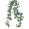 Artificial 1.8M Eucalyptus Garland with Champagne Roses Greenery Garland Eu W6W6