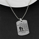 Father Son Dog Tag Link Chain Pendant Necklace Kids Love Gift Military PendaB3C