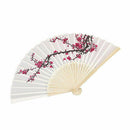 20pcs/lot elegant plum flower design bamboo folding fan wedding silk hand f J8B2