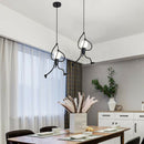 Iron Pendant Light Adjustable Rope Minimalist Hanging Lightings Industrial