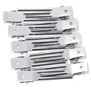 10xSINGLE PRONG ALLIGATOR CLIPS with TEETH HAIR BOWS METAL CLIPSFD