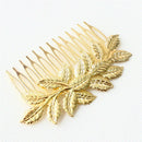 1x Women Hair Clips Hair Comb Hairpin Alloy Leaves Elegant Headband JS