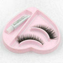 1 Pair Natural Long Thick False Eyelashes Lashes Extensions with Glue Mak F F0S2