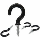 1.1"Cup Mug Hooks Shouldered Metal Screw-in plastic coated Hanging black 25