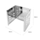 Outdoor Camping Stove Wind Shield Screen Windshield Grill Rack Gas Charcoal