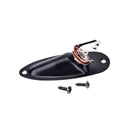 Black Boat Input Output Jack Plate Socket With Screws for Fender Strat Guitar-ME