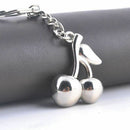 Cute Zinc alloy Cherry Keychain Key Ring Pendant Girl Friend Kid Gift Prese