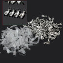100pcs 6.3mm/0.25inch Crimp Terminal Female Spade Connector + Plastic Case