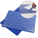 1xBlue A4 PVC Self Healing Cutting Mat Craft Quilting Grid Lines Printed Bo G5P4