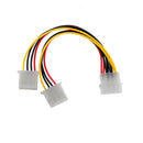 2pcs New 4 Pin IDE 1 to 2 Y Power Supply Splitter Expansion Extension Cable 20cm