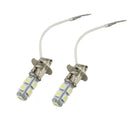 2Pcs H3 100W Super Bright LED White Fog Tail DRL Head Car Light Bulb 12V Set