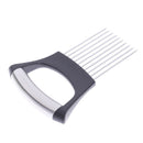 Stainless Steel Onion Holder Vegetable Potato Food Slicer Cutter Peeler Chop Hn