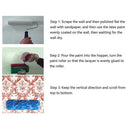 Flowers Pattern Paint Roller Wall Decor Roller Brush Tool (Double Colors) A