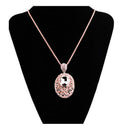 Women Cubic Zirconia Flower Long Adjustable Chain Pendant Sweater Necklace  N5Y3