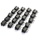 20pcs On/Off Rocker Switch Switches for Cars Motors Water Dispensers Black