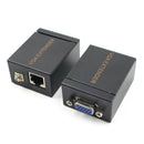 60M VGA Extender Female To Cat5 CAT6/7 RJ45 Ethernet Adapter Amplifier Exten Gw