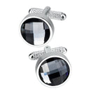 Luxury Round Crystal Cufflinks Men's Luxury Gifts Shiny Wedding Cufflinks