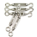 1pcs Stainless Steel 304 Hook Eye Turnbuckle Wire Rope C6N2 Pack Tensio Hot P4H6