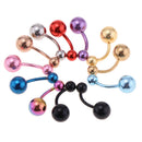 12 Pcs Nipple Ring Pins Navel Belly Button 8mm Rings Body Piercing Jewelry