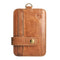 Vertical Leather ID Cards Holder Travel Money  Purse Case Snap Button