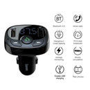 Dual USB Car Phone Charger 2 Port Bluetooth Handsfree Digital Display Universal