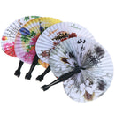 1x Chinese Paper Folding Hand Fan Oriental Floral Peacock Party Wedding Gi JR