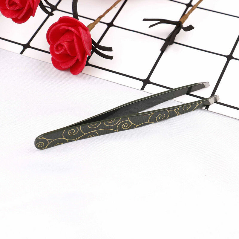 Professional eyebrow tweezers hair beauty slanted stainless steel tweezer B Cy