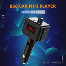 B6S Bluetooth FM Transmitter Handsfree Car Kit MP3 Player Dual USB Charger