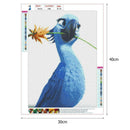 5D DIY Full Drill Diamond Painting Blue Parrot Cross Stitch Embroidery Kit