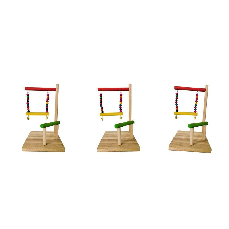 3PCS Bird Perch Stand Parrot Stand Parrots Platform Ladders Exercise Playstand