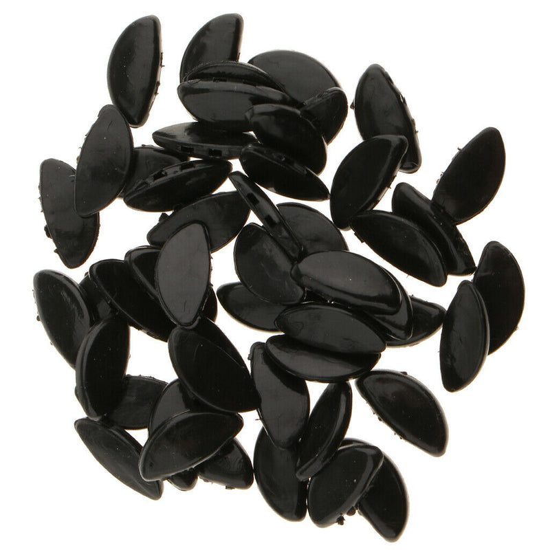 25 Pair Push In Silicone Nose Pads for Glasses Spectacles Eyeglass, Black