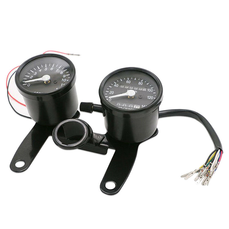 Motorcycle LED Tachometer+Odometer Speedometer Gauge KMH for Cruiser Chopper