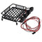 1/10 RC Car Parts Roof Rack Baggage Carrier w/ White LED Light for RC4WD TF2