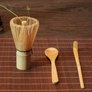 3-pieces Matcha Traditional Food Safe Stir Whisk Tea Set Scoop Spoon Bamboo Tool