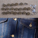 100pcs Bronze Metal Buttons Jeans Suspenders Replacement No Sew Tack Snap 17mm